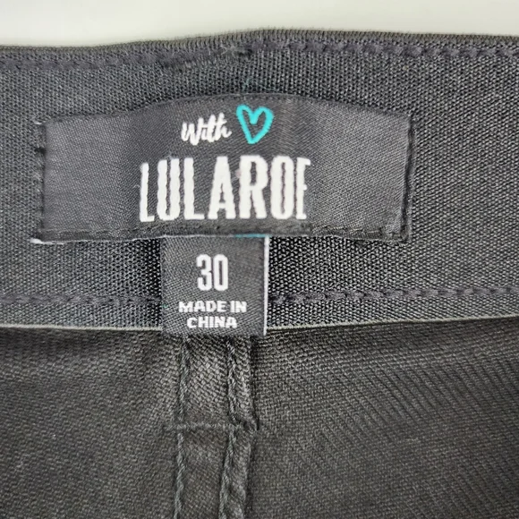 LULAROE Jeans Womens 30 Magic Waist Stretch Black Style L-161367 (30x30) - Picture 4 of 10